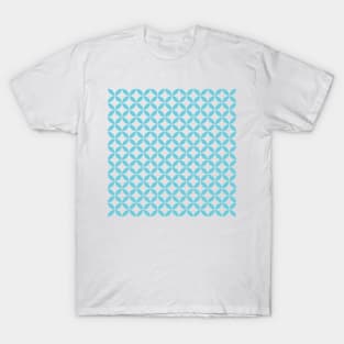 Retro Circles and Diamonds Blue 5 T-Shirt